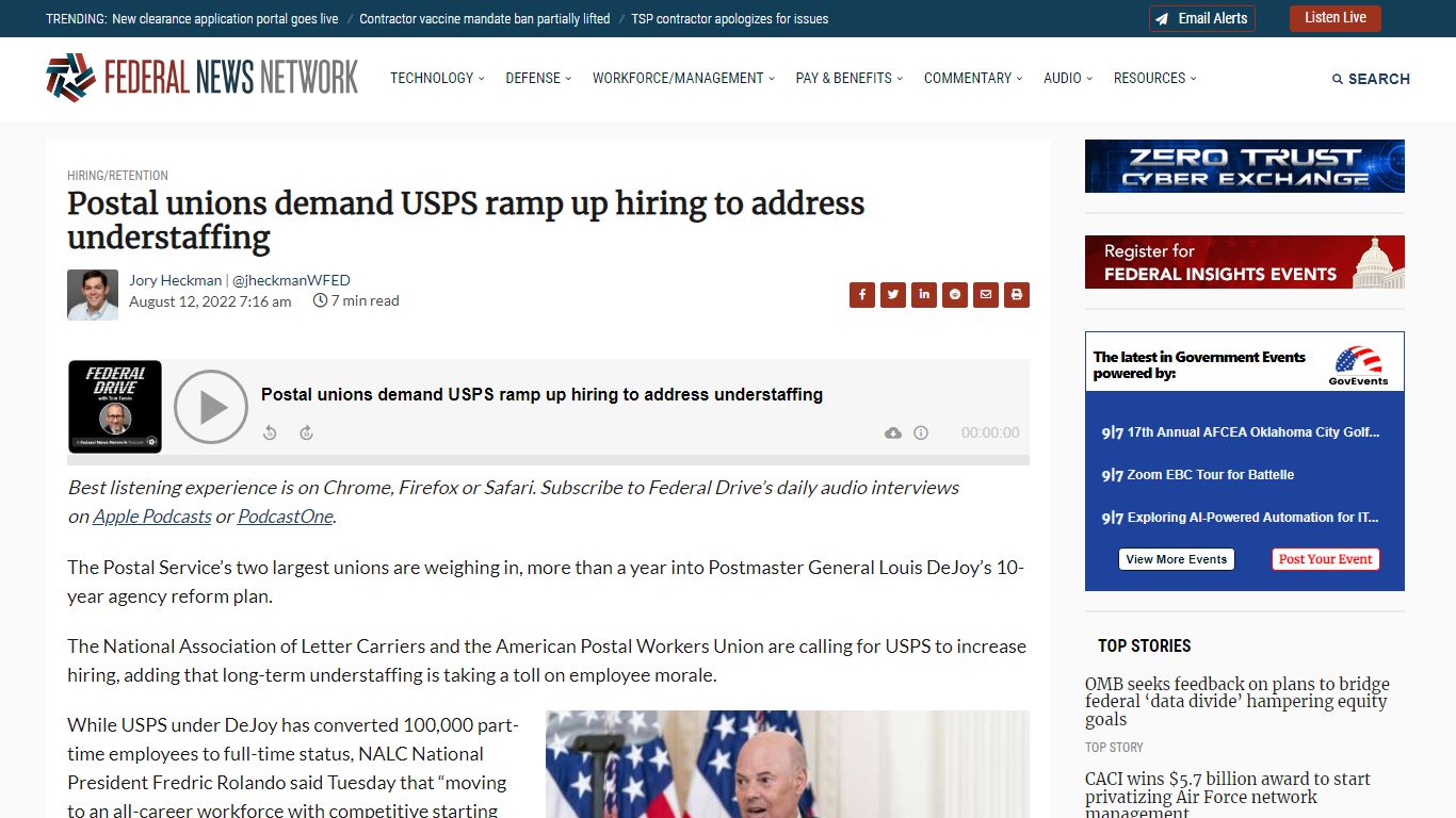 Postal unions demand USPS ramp up hiring to address understaffing
